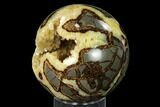 Crystal Filled, Polished Septarian Sphere - Utah #149927-3